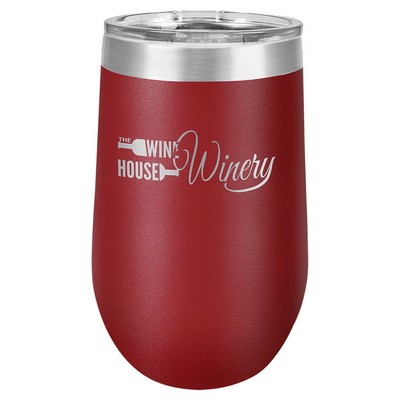 16 Oz. Wine Tumbler - Maroon Red