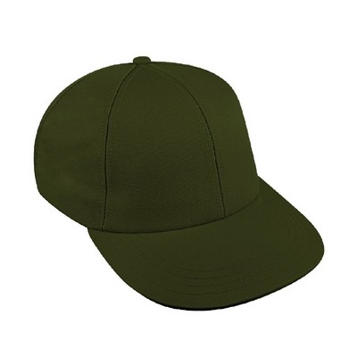 USA Made Low Style Solid Color Twill Cap w/Self Strap