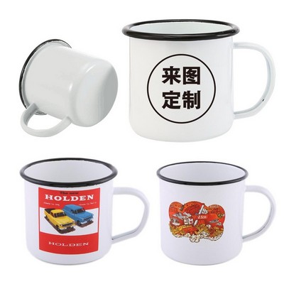 Rimmed Enamel Mug