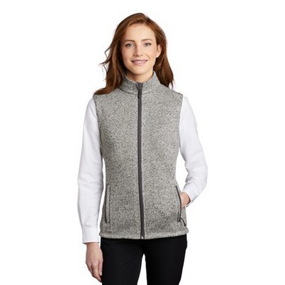 Port Authority® Ladies' Sweater Fleece Vest