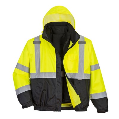 Hi-Vis 3-in-1 Contrast Premium Bomber Jacket