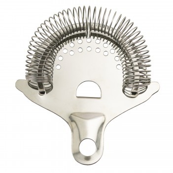 Stainless Steel 2-Prong Cocktail Strainer w/Short Stub Handle