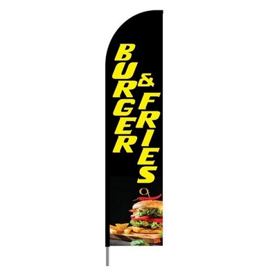 Burgers, Fries & Sandwiches Flag- Feather Banner - Burgers & Fries