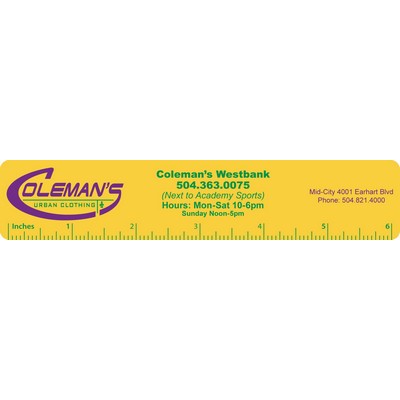 Custom shaped 6" rulers - Straight