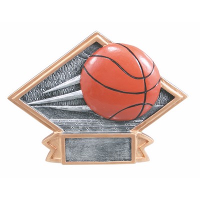 8 1/2" x 6" Basketball Diamond Plate Resin