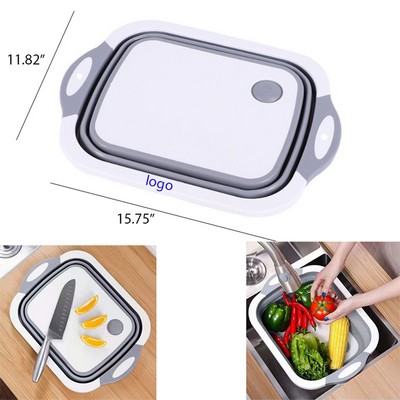 Foldable Chopping Board with Colander