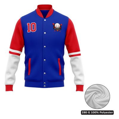 Unisex Sublimation Baseball Jacket