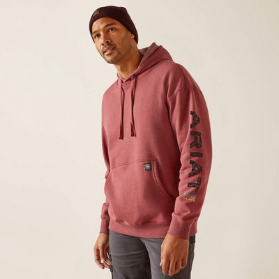 Ariat® Men's Roan Rouge Heather Rebar® Roughneck™ Pullover Hoodie