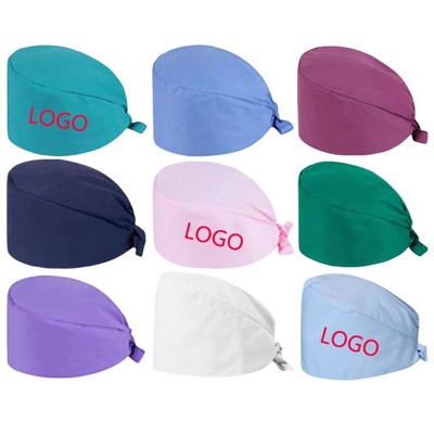 Medical Nurse Scrub Cap With Buttons