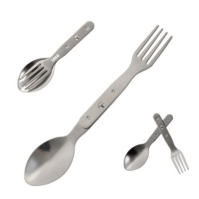 Folded Dual Heads Spoon With Fork