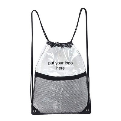 Mesh Pocket PVC Backpack