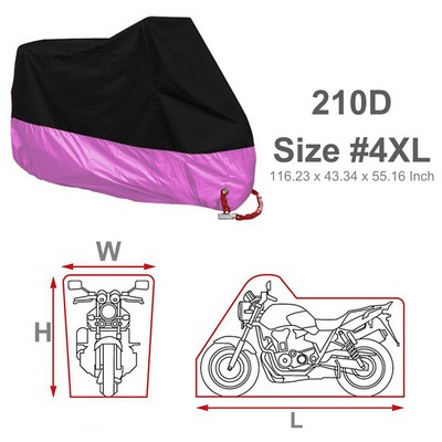 210D Size#4XL Waterproof Sun Motorcycle Cover