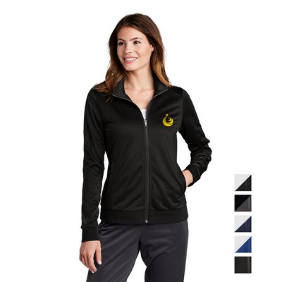 Sport-Tek ® Ladies Tricot Sleeve Stripe Track Jacket