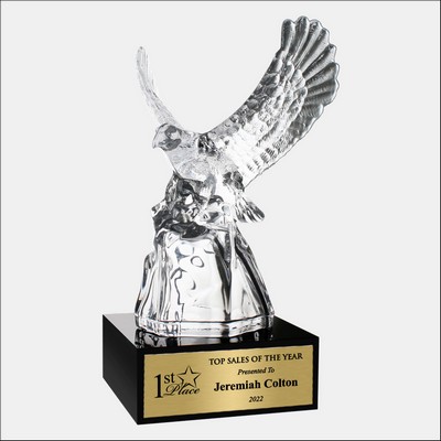 Spirit Eagle Award w/ Black Base & Gold Plate