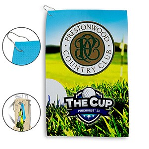 "The Eagle" Full-Color Waffle Weave Golf Towel