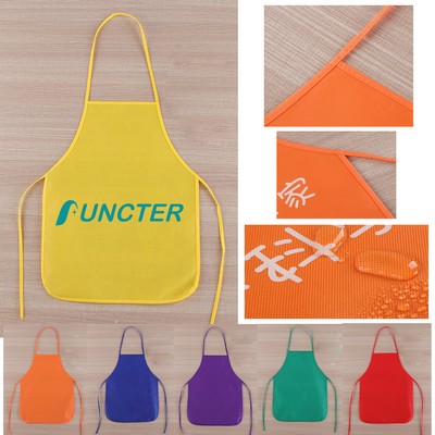 14.2" x 18.9" Non-Woven Waterproof Children Apron Kids Drawing Apron Kids BBQ Apron