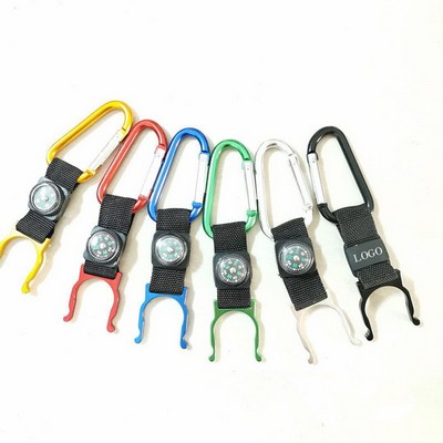 Compass Carabiner With Bottle Holder