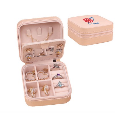 Travel Jewelry Box Organizer w/Mirror