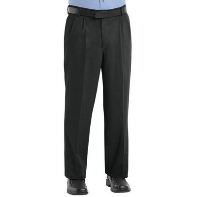 Red Kap™ Men's Pleated Front Cotton Pants - Black