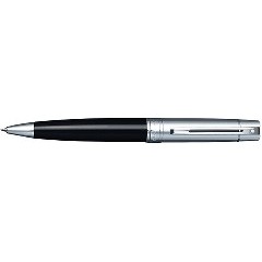 Sheaffer 300 Glossy Black Barrel with Chrome Cap & Chrome Trim Ball Point