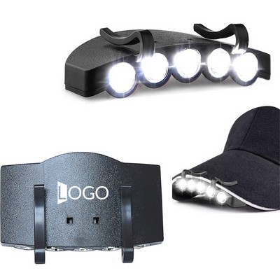 5 LED Clip on Hat Head Cap Flashlight