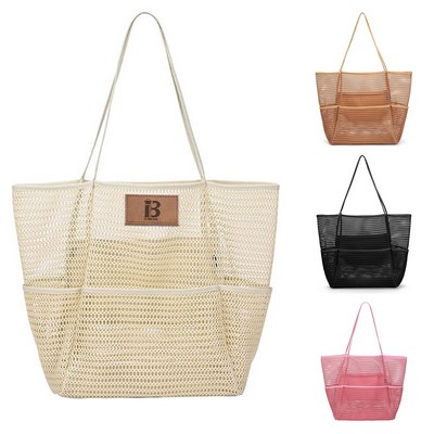 Nylon Foldable Swim Large Beach Tote Bag