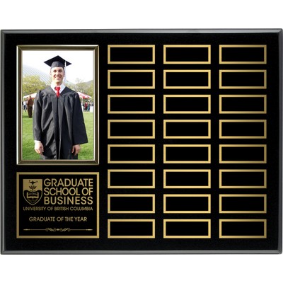 Piano Finish Photo Plaque - Black, 10x1