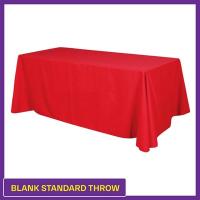 Red - 8ft Blank (No Imprint) Hemmed Standard Throw - 4 Sided