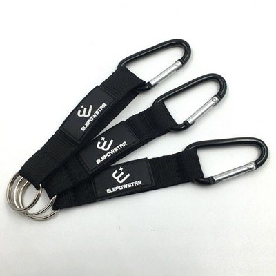 Soft PVC Key Tag With Carabiner & Mesh Strap