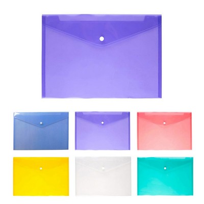 Plastic Envelope with Snap Button Closure