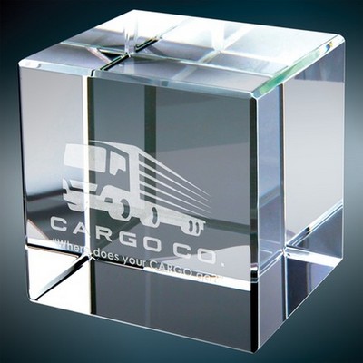 Capri Polished Cube Crystal Award