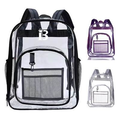 Large-capacity PVC Clear School Backpack