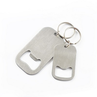 Compact Stainless Steel Keychain Bottle Opener - Custom Logo Available