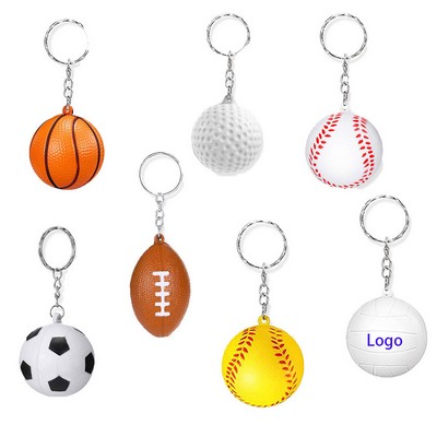 Ball Stress Reliever Keychain