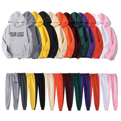 Men's Plus Fleece Hoodie Suit