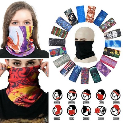 Multifunction Sublimated Seamless Tube Neck Gaiter Headwear