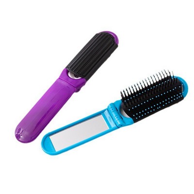 Folding Hair Brush & Mirror Set