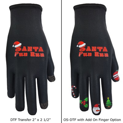 Runners Text Gloves with Oversized DTF