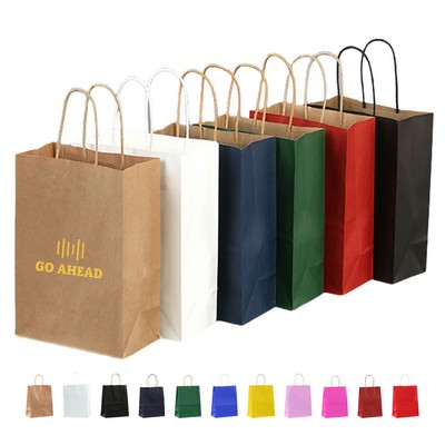 Customizable Natural Kraft Paper Shopper Tote Bag