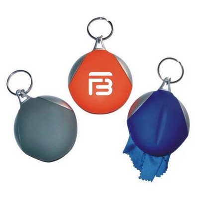 Pocket microfiber lens cloth key chain