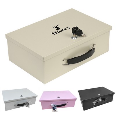 Portable Fireproof Iron Box Safe With Lock