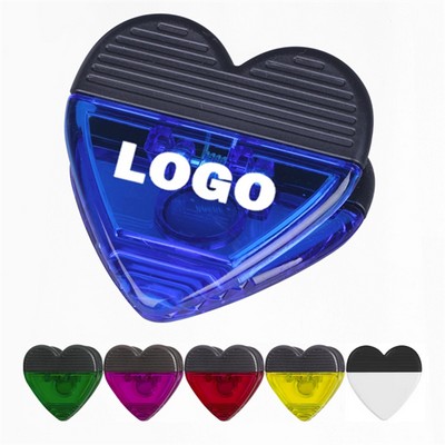 2 4/5" Custom Heart-Shaped Magnetic Refrigerator Clip