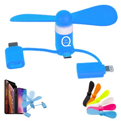 Micro Usb 3-In-1 Cellphone Fan