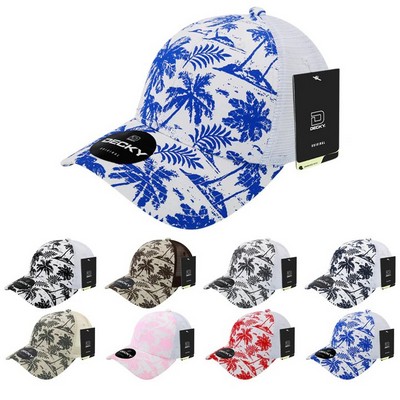 Decky Tropical Hawaiian Trucker Hat w/Mesh Back