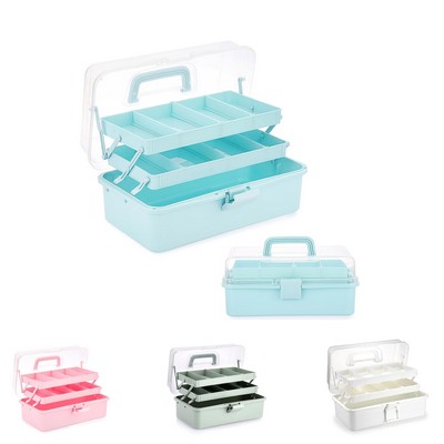 3-Tier Plastic Storage Box Craft Organizer