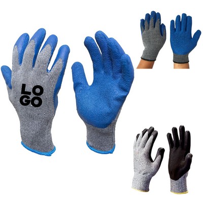 Rubber Latex Double Coated Work Gloves Palm Dipped Gloves