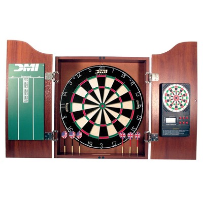 Escalade Sports Dmi Sports - Dartboard Cabinet With Electronic Scorer - Light Cherry