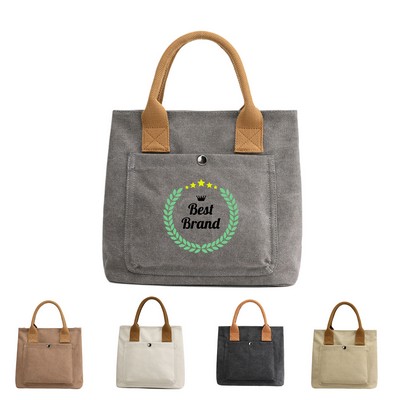 Canvas Mini Tote Bags With Zipper