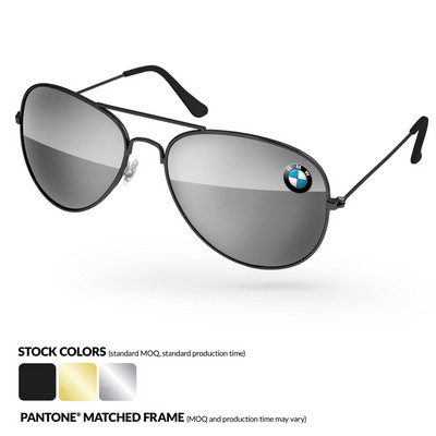 Metal Aviator Mirror Sunglasses