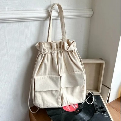 Drawstring Nylon Backpack Bag